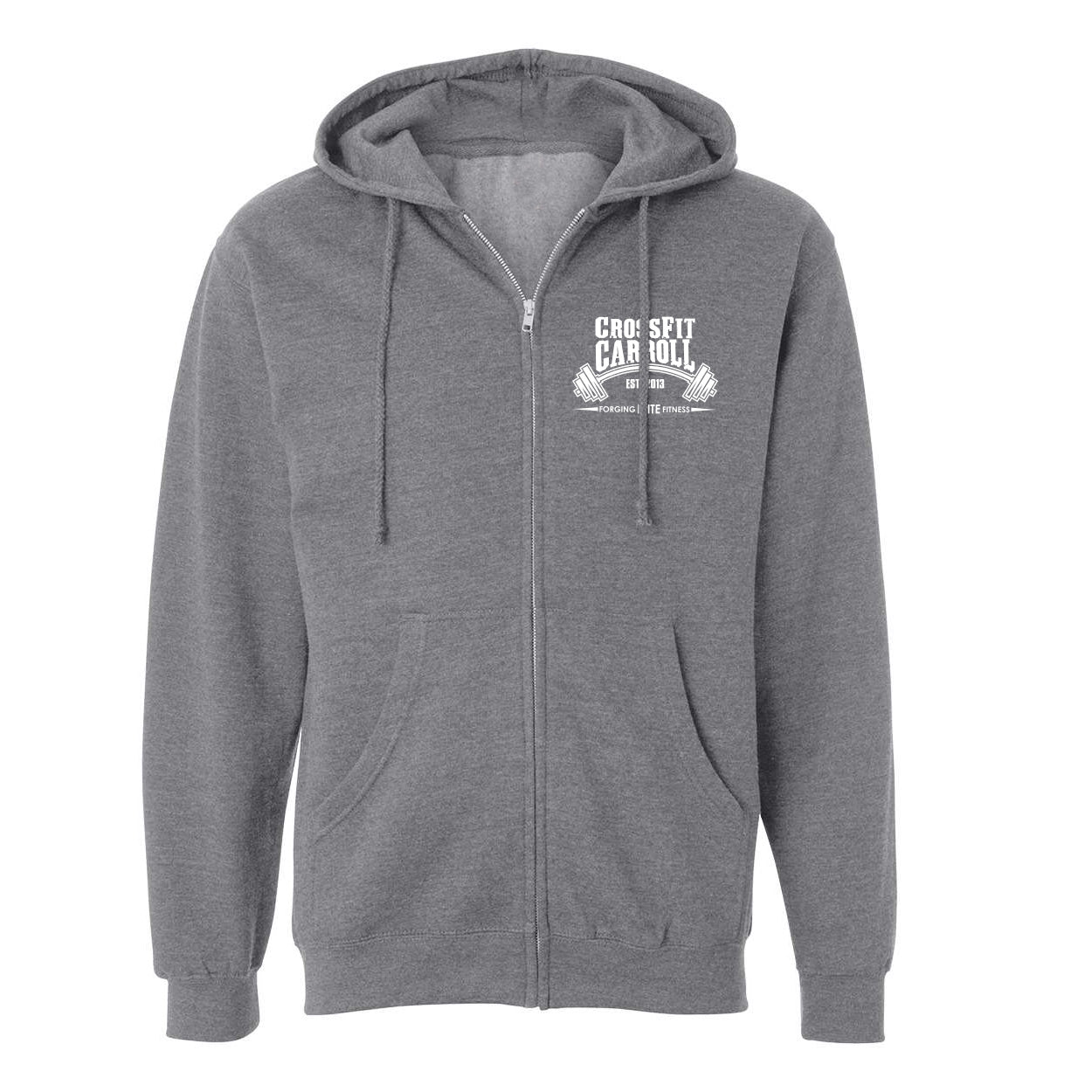 CF Carroll Full Zip Hoodie in Gray — front view by VNDK8