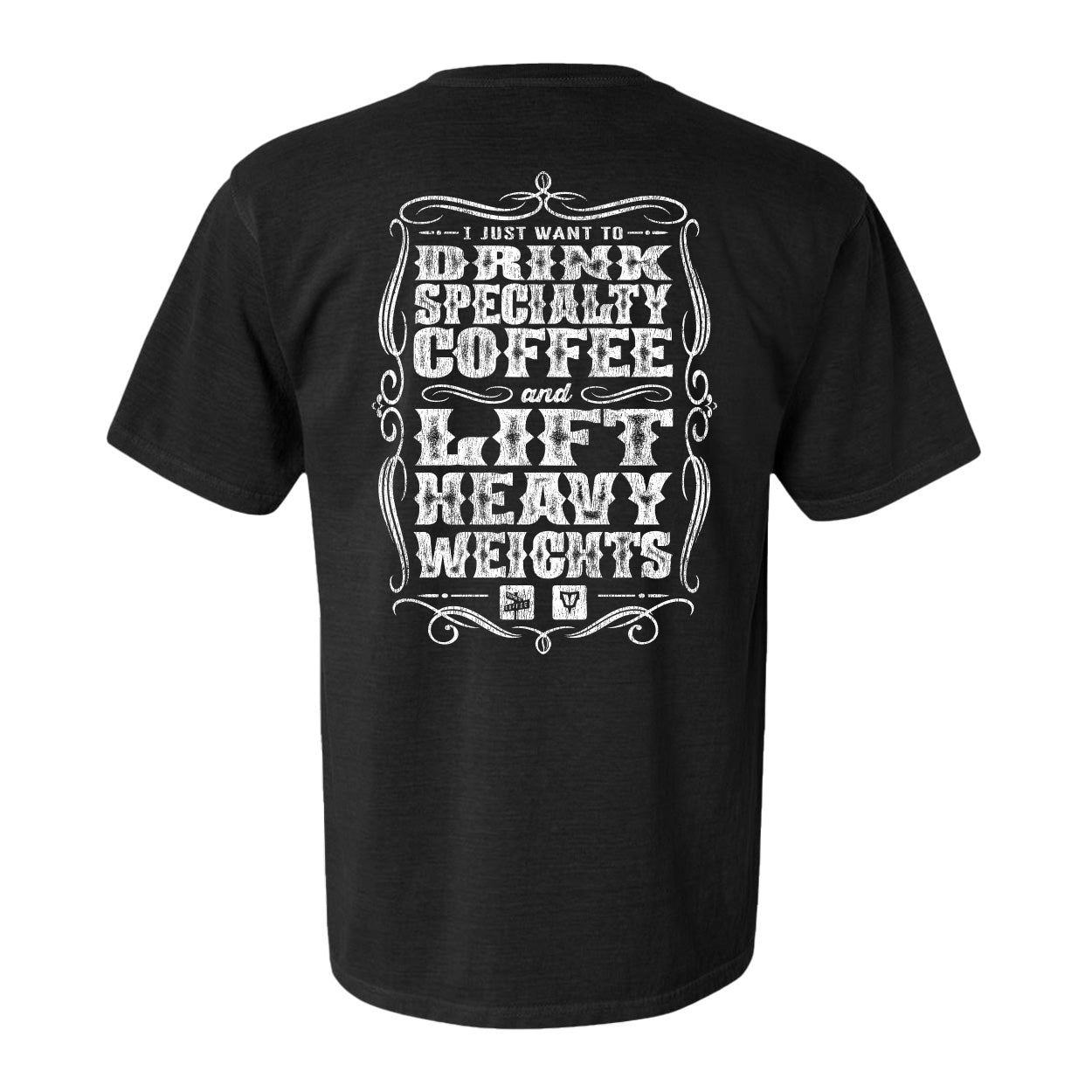 Paper Street Coffee + VNDK8 Drink Coffee Lift Weights Relaxed Tees