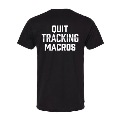 CBG Macros Unisex Athletic Tee in Black — back view 60/40 cotton/polyester by VNDK8