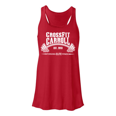 CF Carroll Women's Full Length Tank in Red — front view by VNDK8