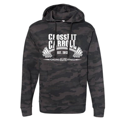 CF Carroll Hoodie in Black Camo — front view by VNDK8
