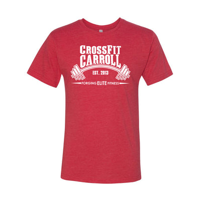 CF Carroll Athletic Tee in Red — front view by VNDK8