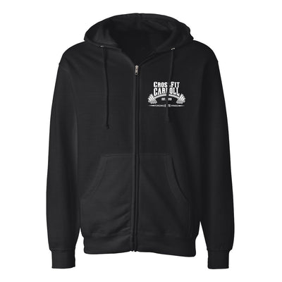 CF Carroll Full Zip Hoodie in Black — front view by VNDK8