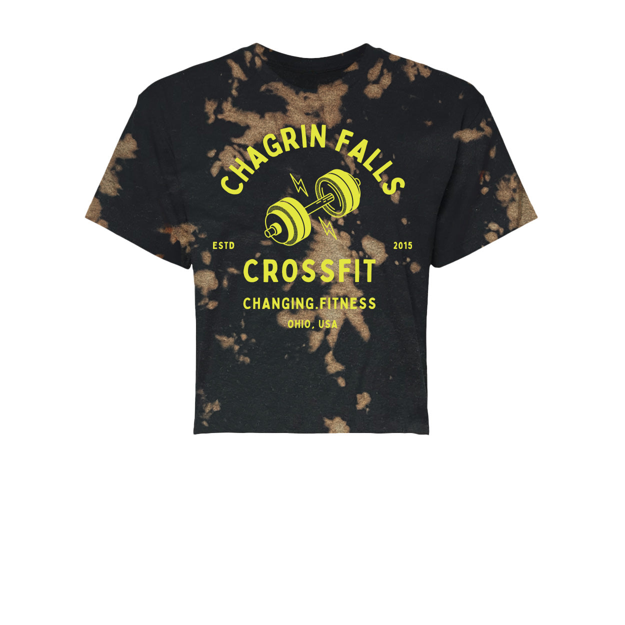 Chagrin Falls Changing Fitness Crop Tees