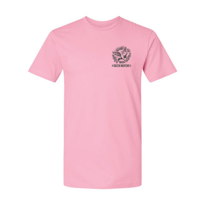 Colten Mertens Fly Pig Athletic Tee in Pink — front view by VNDK8