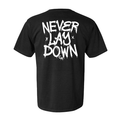 Colten Mertens NLD Graffiti v2 Comfort Colors Tee in Black — back view by VNDK8