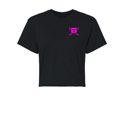 Colten Mertens Never Lay Down Women's Crop Tee — front view by VNDK8
