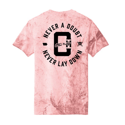 Colten Mertens Signature Relaxed Tee in Distressed Red — back view by VNDK8