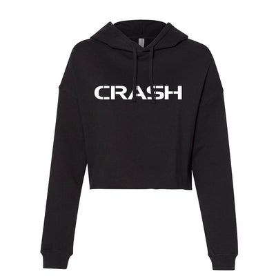 CrossFit Crash Brand Crop Hoodie in Black — front view by VNDK8