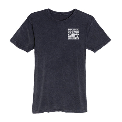 Paper Street Coffee + VNDK8 Drink Coffee Lift Weights Relaxed Tees