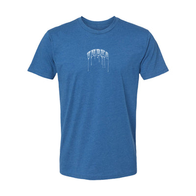 Drip Athletic Tee in Cool Blue — front view by VNDK8