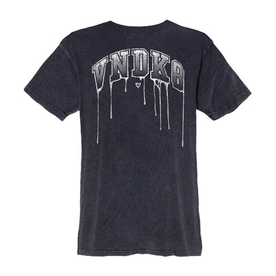 Drip Relaxed Tee in Vintage Black — back view 100% ringspun cotton by VNDK8