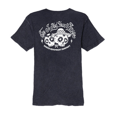 Ego is Not Your Amigo Tee in Vintage Black — back view by VNDK8