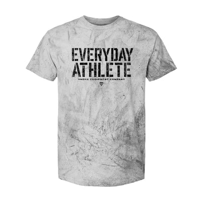 Everyday Athlete Tee in Distressed Grey — front view garment-dyed 100% ring-spun cotton by VNDK8