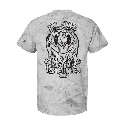 Everything is Fine Tee in Distressed Gray — back view by VNDK8