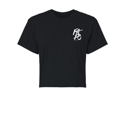 FAFO Women's Crop Tee in Black — front view by VNDK8