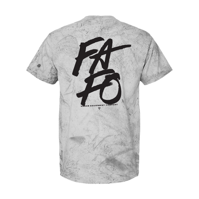 FAFO Relaxed Tee in Distressed Gray — back view by VNDK8