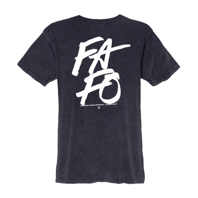FAFO Relaxed Tee in Vintage Black — back view by VNDK8