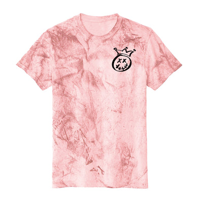 Everything Hurts Relaxed Tee in Distressed Red — front view by VNDK8
