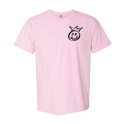 Everything Hurts Relaxed Tee in Pink — front view by VNDK8