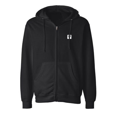 VNDK8 Full Zip Icon Hoodie in Black — front view by VNDK8