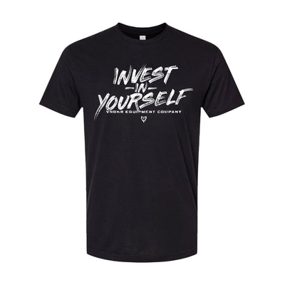 Invest In Yourself Tee in Black — front view by VNDK8