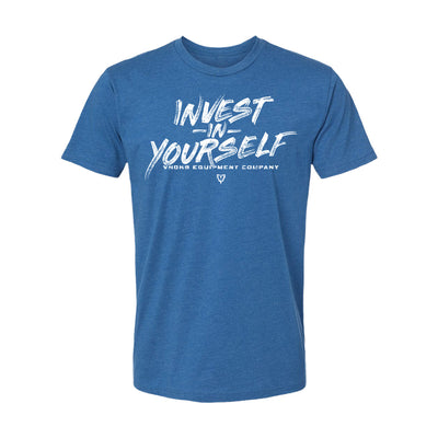 Invest In Yourself Tee in Cool Blue — front view by VNDK8