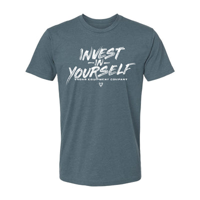 Invest In Yourself Tee in Slate — front view by VNDK8
