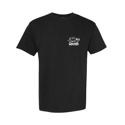 MTW I Love All Wieners Tee in Black — front view by VNDK8