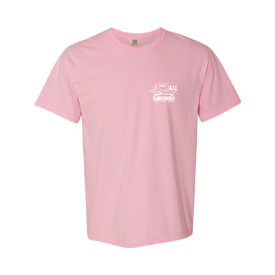 MTW I Love All Wieners Tee in Pink — front view by VNDK8