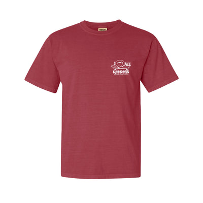 MTW I Love All Wieners Tee in Red — front view by VNDK8