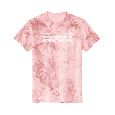 MTW Great Wiener Tee in Distressed Red — front view by VNDK8