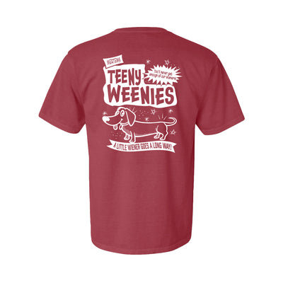 MTW Retro Wiener Tee in Ketchup Red — back view by VNDK8