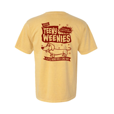 MTW Retro Wiener Tee in Mustard — back view by VNDK8