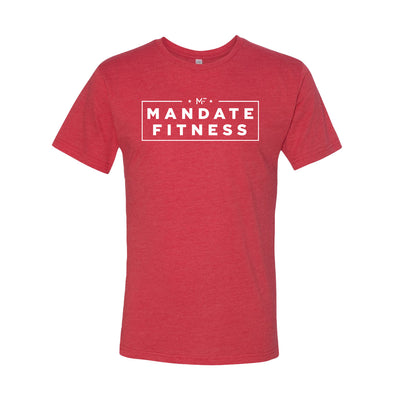 Mandate Fitness Tee in Red — front view by VNDK8