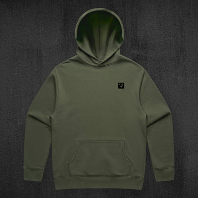 Men's Restore Relaxed Hoodie in Cypress Green — premium heavyweight fleece by VNDK8
