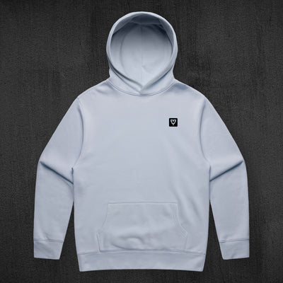 Men's Restore Relaxed Hoodie in Light Blue — relaxed fit fleece hoodie by VNDK8