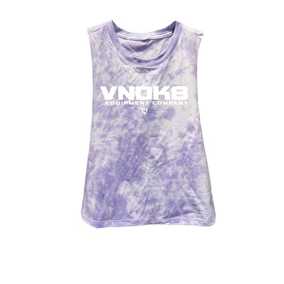 VNDK8 Nameplate Women's Crop Tank in Purple Haze — front view by VNDK8