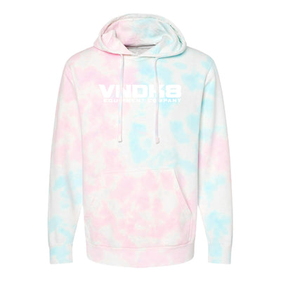 VNDK8 Nameplate Tie Dye Hoodie in Cotton Candy — front view by VNDK8