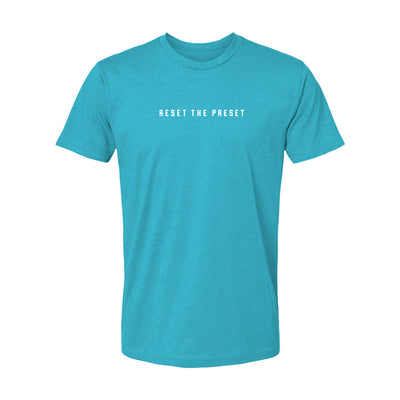 Nothing Changes Athletic Tee in Caribbean Blue — front view by VNDK8