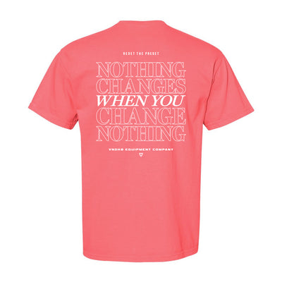Nothing Changes Relaxed Tee in Watermelon — back view by VNDK8