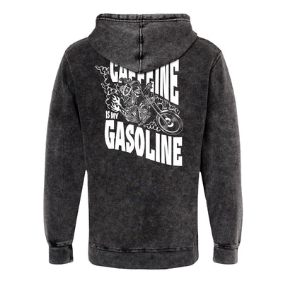 Paper Street Coffee Gasoline Hoodie in Mineral White — back view by VNDK8
