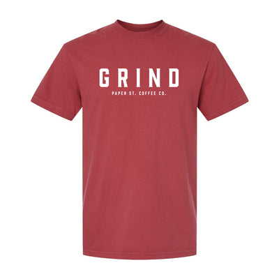 Paper Street Coffee Grind Tee in Red — front view by VNDK8