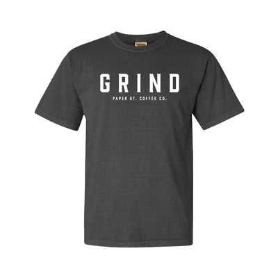 Paper Street Coffee Grind Tee in Slate/White — front view by VNDK8