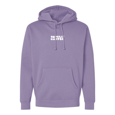 Paper Street Coffee Lazy Days Hoodie in Plum — front view by VNDK8