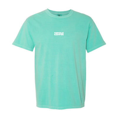 Paper Street Coffee Lazy Days Tee in Mint/White — front view by VNDK8