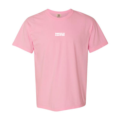 Paper Street Coffee Lazy Days Tee in Pink/White — front view by VNDK8