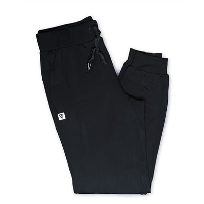 Women's Reset Joggers in Black — full length luxury brushed fabric by VNDK8