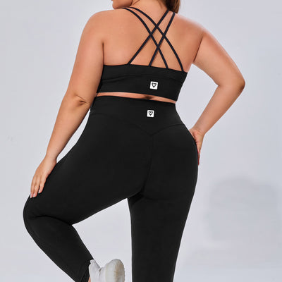 Women's Respond Sports Bra in Black — back detail 2 by VNDK8