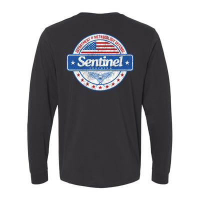 Sentinel Training Methodology Long Sleeve Tee in Black — back view by VNDK8